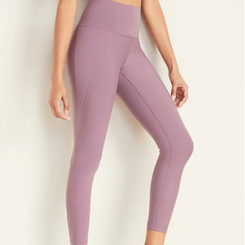 High-Waisted 7/8-Length Leggings with Pockets